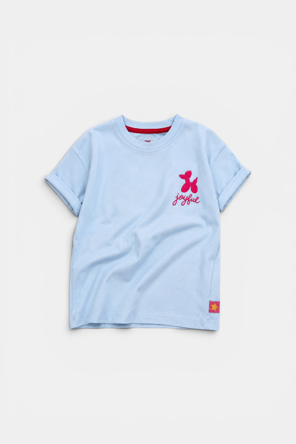 Girls Light Blue Embroidered T-Shirt