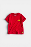 Boys Red Embroidered T-Shirt