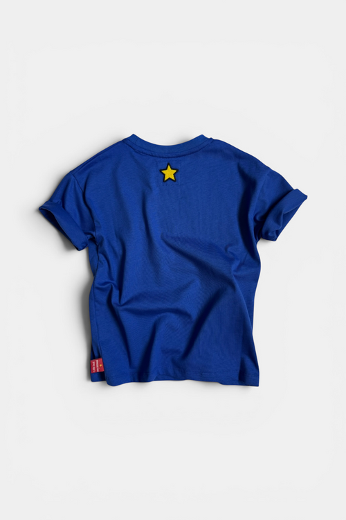 Boys Blue Embroidered T-Shirt