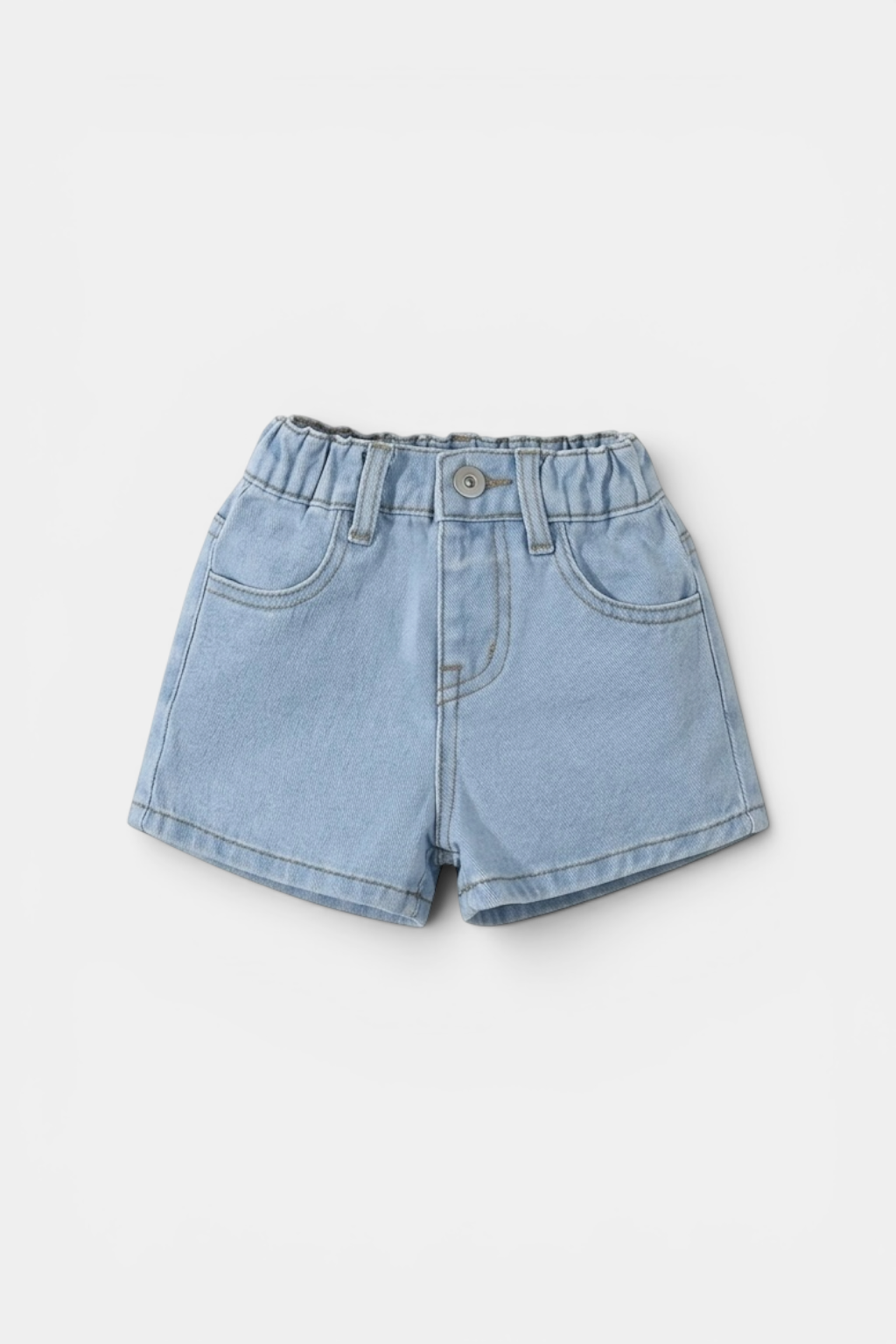 Baby Girls light blue Denim Shorts(Ages 1–3)