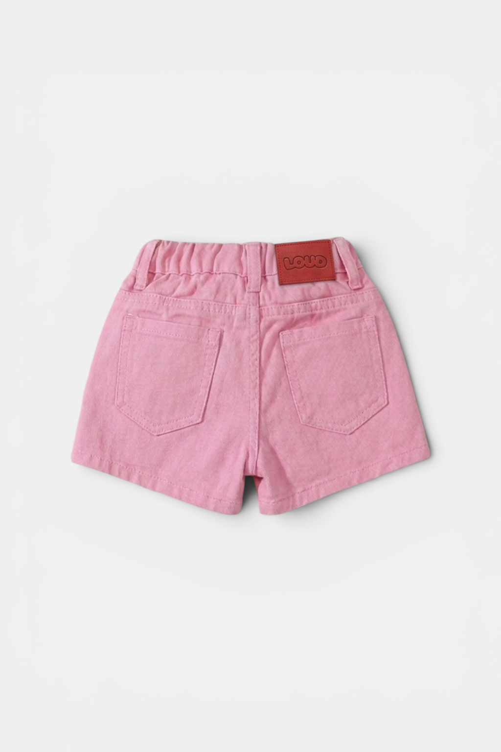 Girls Pink Denim Shorts